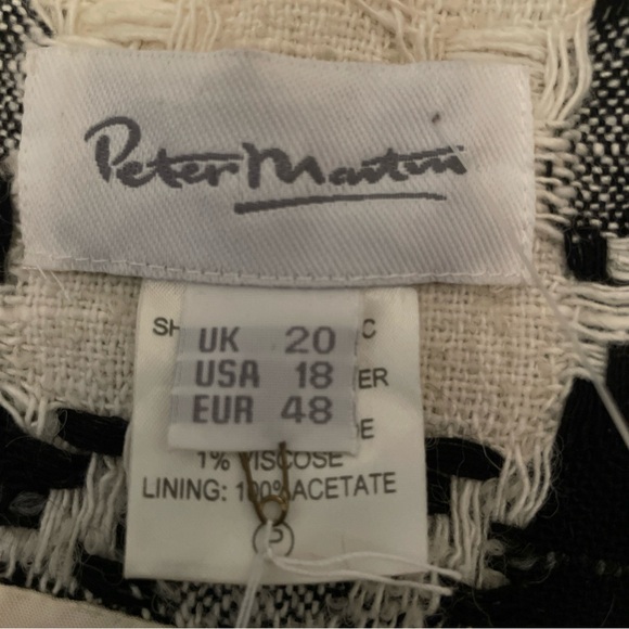 Peter Martin Black and White Houndstooth Jacket 20%wool - Picture 11 of 11